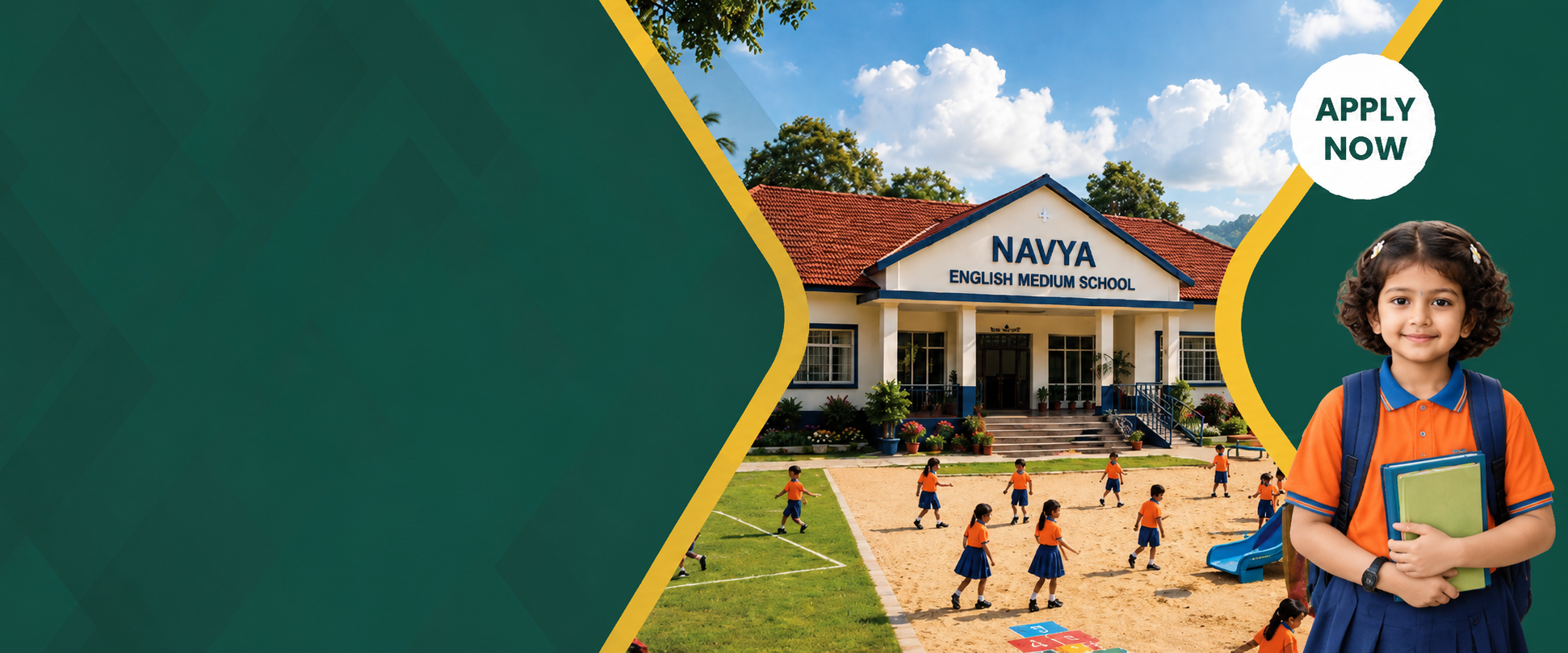 Navya English Medium School building and campus